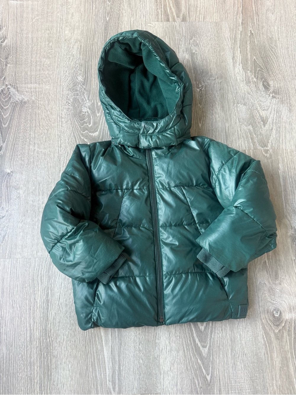 Gap Puffer Jacket detachable hood quilted midweight June bug Primaloft